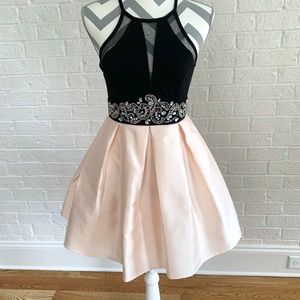 Ballet Pink and Black Party Dress